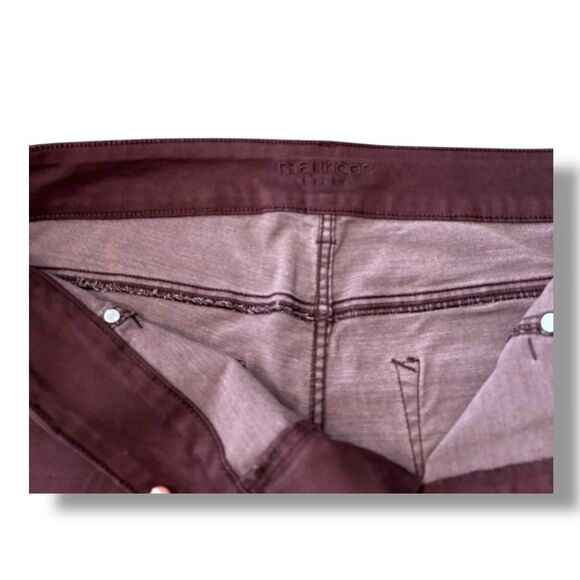 Maurices Maroon Chino Pants Casual Comfort Stretch Plus Woman’s Size 18w Long - Picture 8 of 12